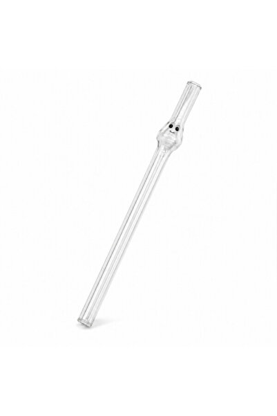 RiverWorld River World Glass Straw with Face Figure Design 20 cm