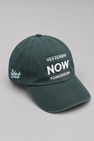 BlackBörk قبعة بيسبول مطرزة باللون الأخضر البترولي من Yesterday Now Tomorrow،...