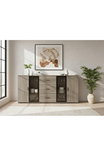 DEC33 Modern wooden buffet with a contemporary design