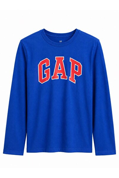 GAP Kids Boys' Classic Logo Printed T-Shirt 4-15 Years Blue