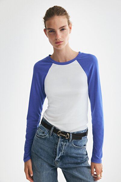 H&M Reglan Kollu Jarse Üst