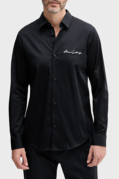 Armani Exchange Pamuklu Logo İşlemeli Regular Fit Gömlek Erkek GÖMLEK XM00122...
