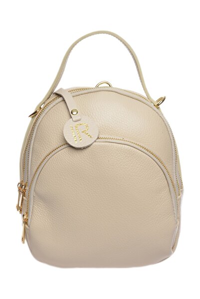 SimpleFind Isabella Rhea Geanta piele -Amandine -Bej,Rucsac piele naturala, p...