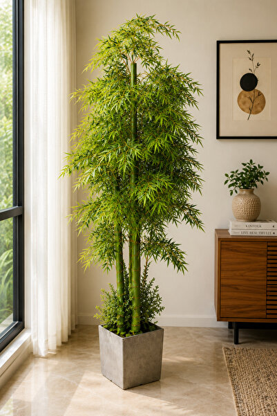 Generic Artificial Yellow Green Bamboo 2.6m High