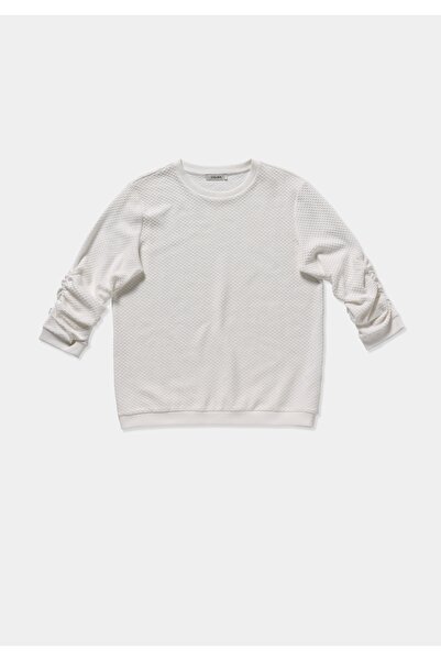 Colin's Regular Fit Round Neck Plain Women's White ¾ Sleeve T-Shirt