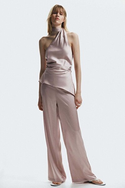 H&M Wide satin trousers