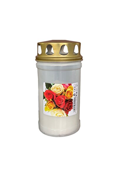 LCA Set 3 x Candela Alba Italia cu Capac Anti-Vant, 40 Ore
