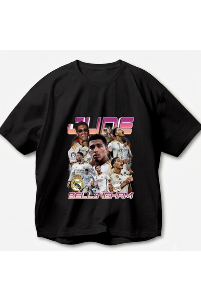 SVART WEAR Jude Bellingham Printed Vintage Y2K Retro Unisex Oversize 100% Cot...