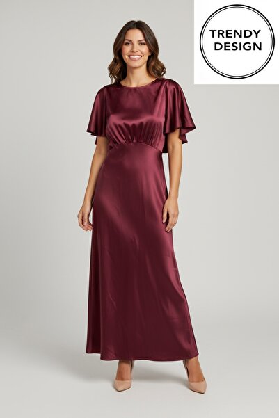Trendy Design Rochie de Seară Elegantă din Satin Premium – Rochie Lungă cu De...