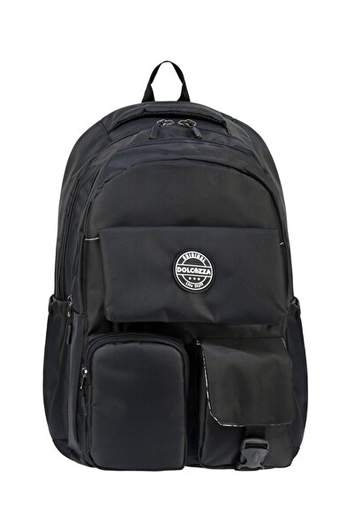 mikeonscosmetics Black Student Backpack – Large Capacity, Multi-Compartment S...