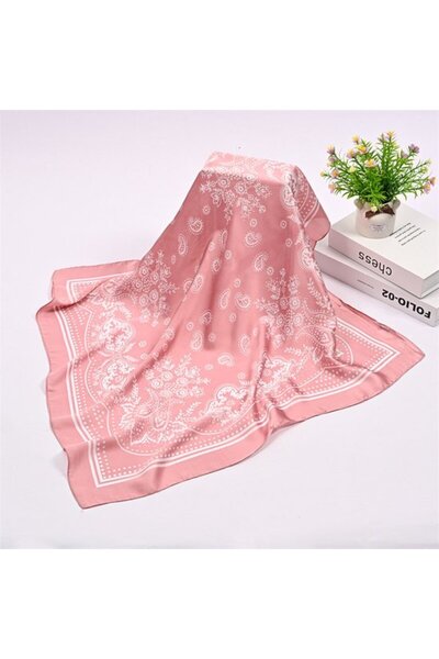 STARSTAR Women's rayon scarf 70x70cm chocolate paisley square headscarf.