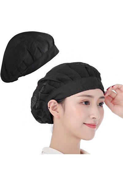 STARSTAR Chef hats 2pc adjustable black unisex reusable mesh.