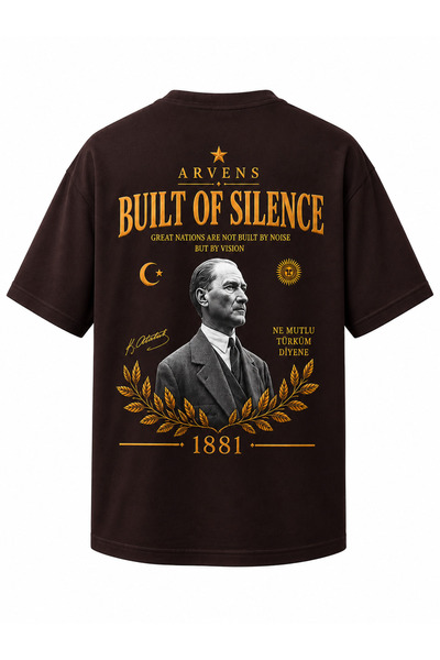 Arvens Ataturk Printed Oversize 100% Cotton Fabric T-Shirt Unisex Design Qual...