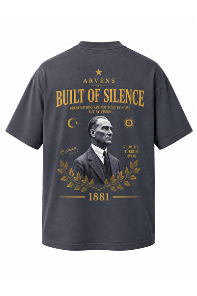 Arvens Ataturk Printed Oversize 100% Cotton Fabric T-Shirt Unisex Design Qual...