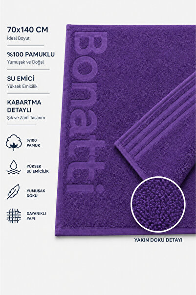 TRENDHİLL Adult Unisex 70X140Cm Beach Towel - Bath Towel - Sea Towel-Purple