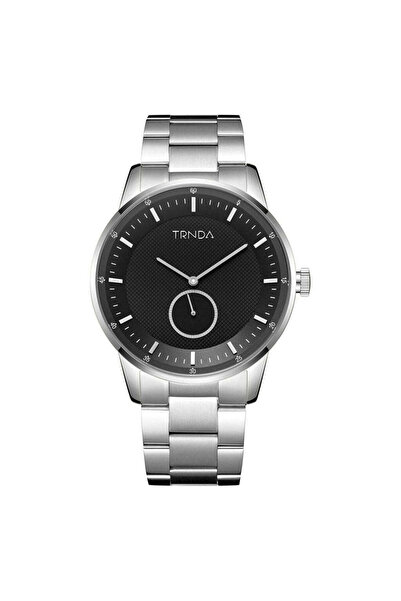 TRNDA Men's Stainless Steel Watch, Black Dial | Trnd-S43b