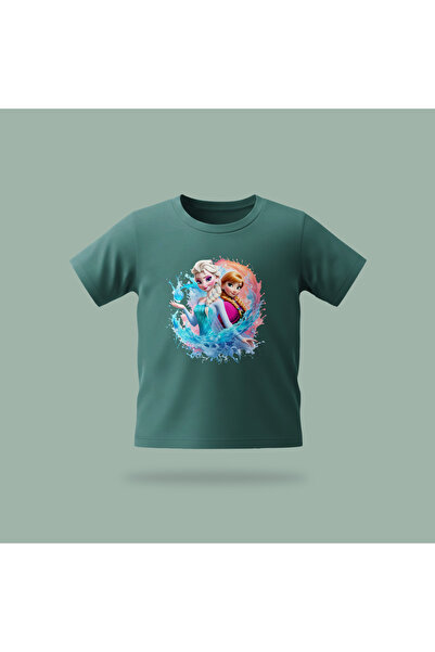 Erays Home Children's Elsa Frozen Crystal Water Magic Patterned Printed T-Shi...