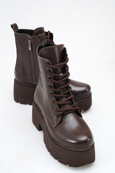 Solo Bag Women's Daily High-Top Lace-Up Zippered Boots & Booties