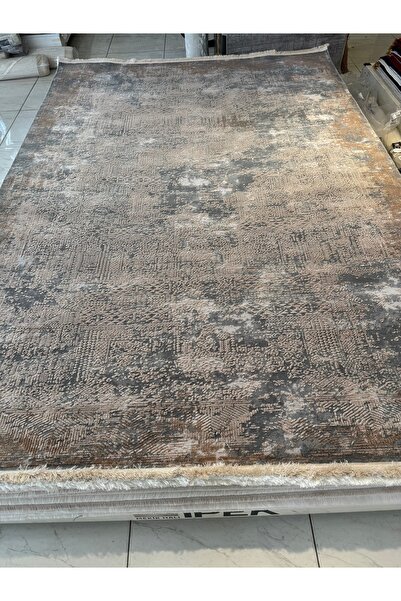 LUXESS HALI Beymensss Halı 00639B Gri Vizon Yün Akrilik Üst Kalite Eskitme Vi...