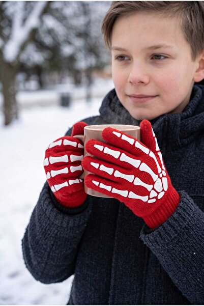 Aware Time Garson 9-15 Years Old Boys Angora Knitted Gloves