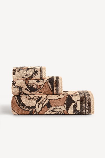 CEMETEKS Caressa Yarn Dyed 3-Piece Towel Set Caramel