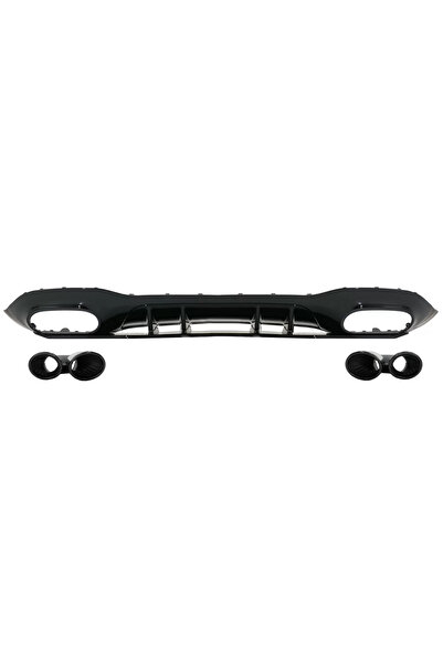 tuningset Difuzor bară spate cu ornament, compatibil cu Mercedes A-Class W177...