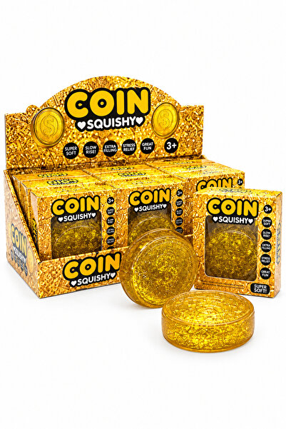 stars pearl لعبة كوين سكويشي (Coin Squishy) الذهبية لتخفيف التوتر - مرنة وبطي...