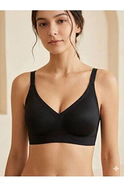 Softwearr حمالة صدر نسائية بدون خياطة وبدون حشوة مصنوعة من قماش شبكي مقطوع با...