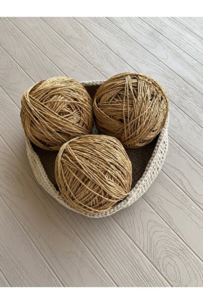NEVALİN Kağıt ip 3'lü set Hasır renk ( 100 gr x 3 ) 300 gram