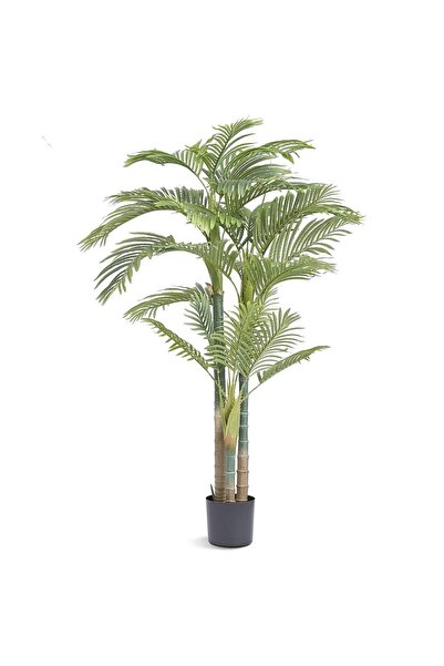 OEM Palmier artificial, Inaltime 2 m, Verde/Maro, PE si Inox