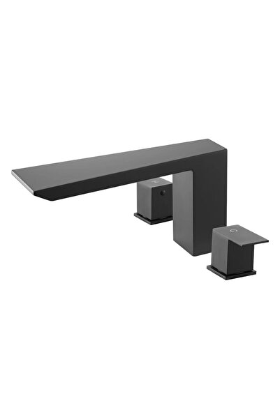 VEVOR Baterie pentru cada romana, Negru mat, Inox, 200 x 230 x 72 mm
