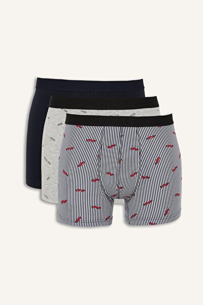 DeFacto Regular Fit Patterned 3-Piece Boxer H9454Ax26Au