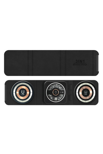 ACL 3in1 Magsafe Kablosuz Şarj Standı 15W iPhone Uyumlu Katlanabilir Wireless...