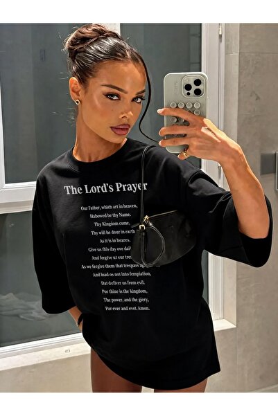 Generic Brand The Lord's Prayer Typography,graphic tee,casual wear,crew neck,...