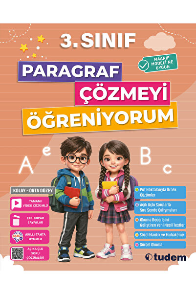 Tudem Yayınları 3.Sınıf Paragraf Çözmeyi Öğreniyorum