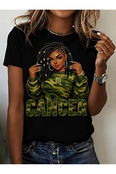 Generic Brand Cancer Zodiac Camo - Style Woman,back to school,premium cotton,...