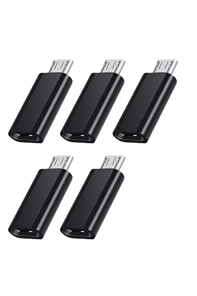 Choice3 Black 5pcs Mini Type C To Micro USB Android Charging Adapter Converte...
