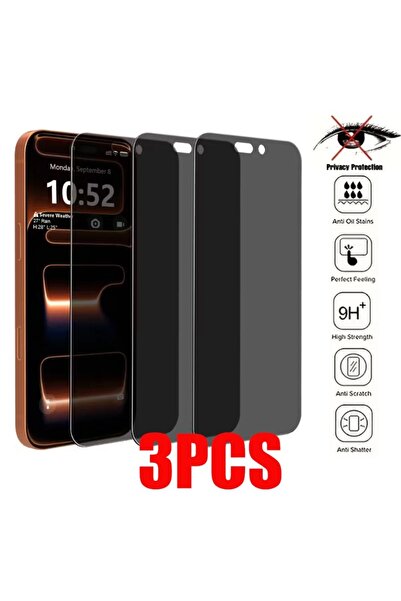 Choice13 iPhone 16 Pro Max 3PCS black Anti Peeping 3pcs Anti-Spy Screen Prote...