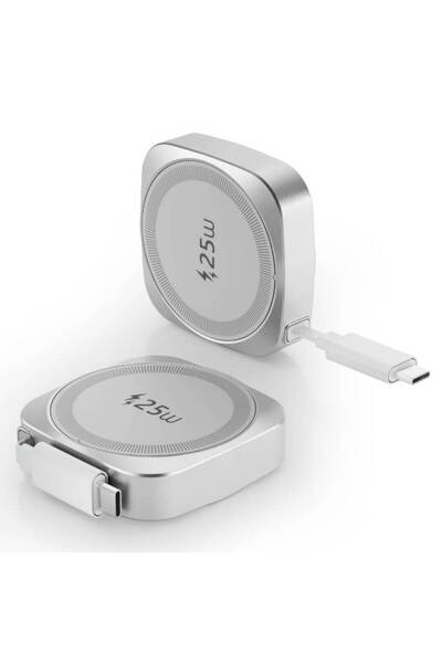Choice1 Silver Qi2 25W Magnetic Wirelesss Charger for iPhone 17 16 15 Pro Max...