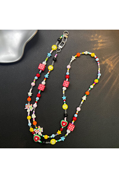 Choice1 1 Plastic Colorful Bamboo Beads Diagonal Chain Girl Chain Halter Neck...