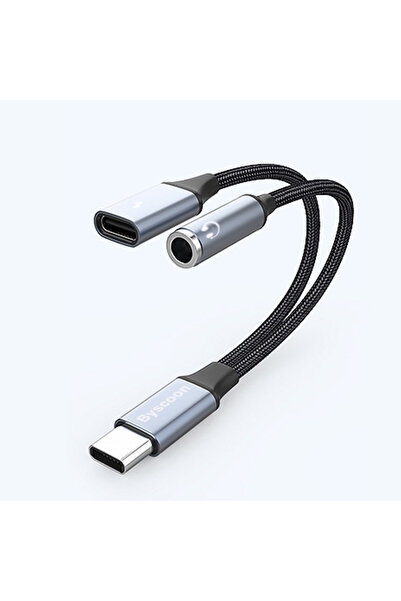 Choice Blue Type C 2 in 1 Splitter Cable USB C With Charging 3.5mm AUX Audio ...