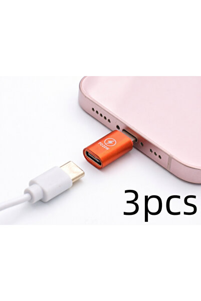 Choice1 orange 3pcs USB C To Lightning Fast Charging Adapter 20W PD Mobile Ph...