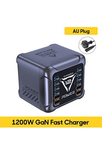 Choice4 AU Plug 1200W GaN USB Type C Charger 140W 100W PD3.1 PPS QC4.0 Fast C...