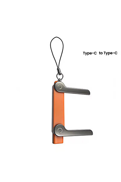 Choice1 orange Type-C to C Type C PhoneBracket Foldable Phone Holder Invisibl...
