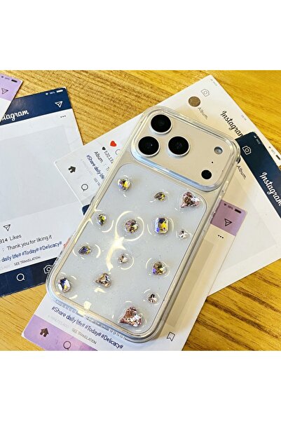 choice2 iPhone17 Pro Max PC Clear Light Luxury Glitter Rhinestone Decoration ...