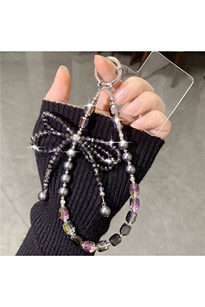 Choice1 Silicon TG-1528 Luxury Rhinestone Bow Bead Mobile Phone Chain Lanyard...