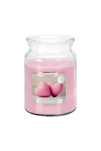 LCA Set 2 x Lumanare Parfumata in Borcan cu Capac Love, 100 Ore