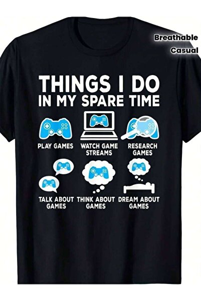 23ERVA Retro Video Game Player T-Shirt With A Fun 'What I Do In My Free Time'...
