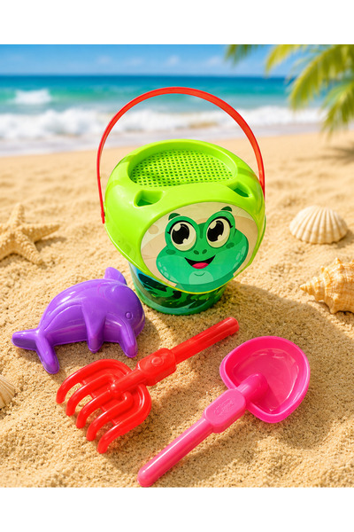 MUBX Small Size Beach Sea Bucket Castle Play Set 4 Piece Luxury Bucket Set
