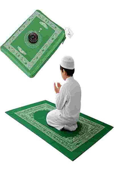 View star Viewstar Portable Prayer Mat with Qibla Compass, Foldable Travel Sa...